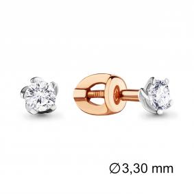 Золотые серьги AQUAMARINE 941369к с бриллиантом 941369к фото