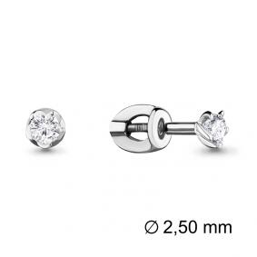 Серьги из белого золота AQUAMARINE 941388 с бриллиантом 941388 фото