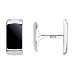 Серебряные запонки SOKOLOV 94160049 с эмалью 94160049 фото