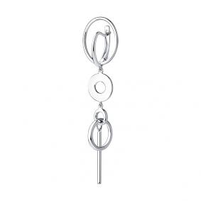 Одиночная серьга из серебра SKLV 94170077 94170077 фото