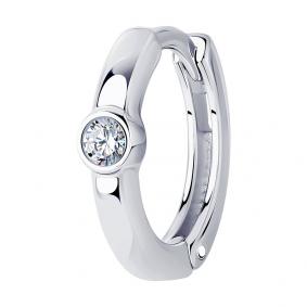 Одиночная серьга из серебра SOKOLOV с фианитом 94170151 94170151 фото