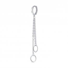 Одиночная серьга из серебра SOKOLOV 94170273 94170273 фото