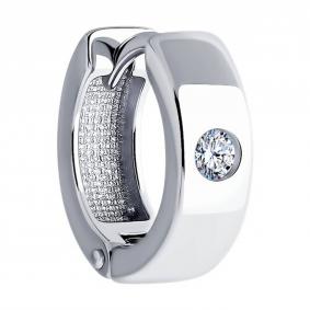 Одиночная серьга из серебра SOKOLOV с фианитом 94170292 94170292 фото