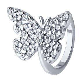 Серебряные серьги SOKOLOV 94170344 с фианитом 94170344 фото