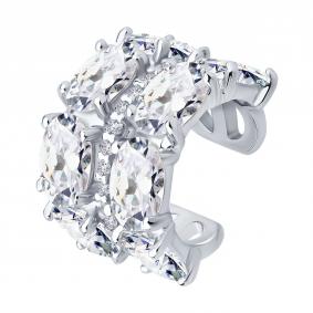 Одиночная серьга из серебра SOKOLOV с фианитом 94170403 94170403 фото