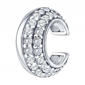 Одиночная серьга из серебра SOKOLOV с фианитом 94170459 94170459 фото