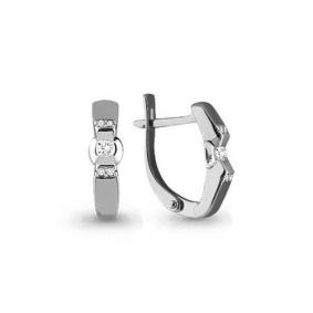 Серьги из белого золота AQUAMARINE 941840 с бриллиантом 941840 фото