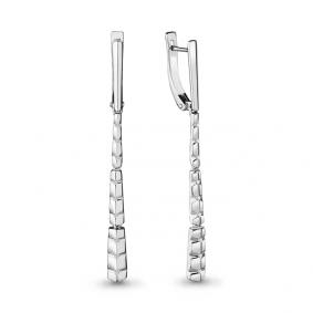 Серьги из белого золота AQUAMARINE 942481 с бриллиантом 942481 фото