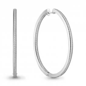 Серьги из белого золота AQUAMARINE 942746 с бриллиантом 942746 фото