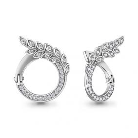 Серьги из белого золота AQUAMARINE 943274 с бриллиантом 943274 фото