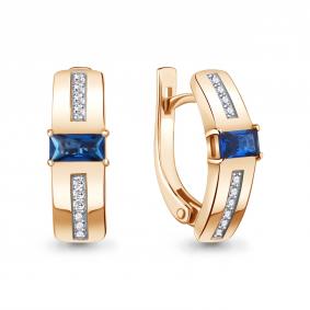 Золотые серьги AQUAMARINE 943495кс 943495кс фото