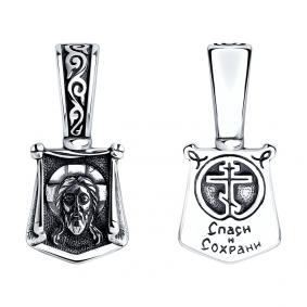 Серебряная подвеска-иконка 	Господь Вседержитель Diamant 95-130-00944-1 95-130-00944-1 фото