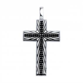 Подвеска из черненого серебра Diamant 95-130-02632-1 с фианитом 95-130-02632-1 фото