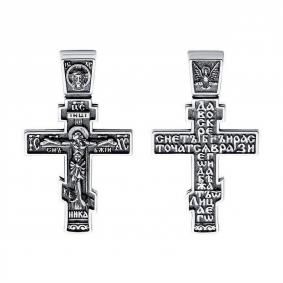 Подвеска-крест из черненого серебра Распятие Христово Diamant 95-131-01621-1 95-131-01621-1 фото