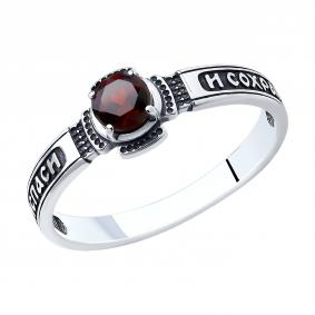 Кольцо из черненого серебра Diamant 95-310-00975-1 с гранатом 95-310-00975-1 фото