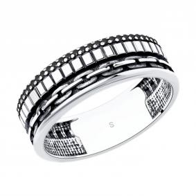 Серебряное кольцо SOKOLOV 95010121-91 с фианитом 95010121-91 фото