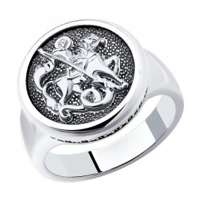 Кольцо из черненого серебра Великомученик Георгий Победоносец SOKOLOV 95010233 95010233 фото