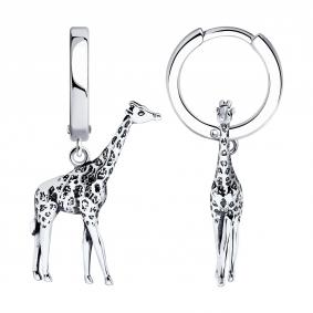 Серьги из черненого серебра SOKOLOV 95020121 95020121 фото