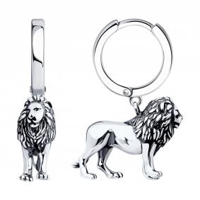 Серьги из черненого серебра SOKOLOV 95020124 95020124 фото