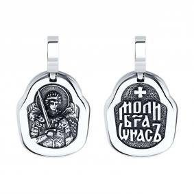 Подвеска Архангел Михаил  из черненого серебра SOKOLOV 95030291 95030291 фото