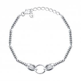 Серебряный браслет Символ года Змея SOKOLOV с фианитом 95050064 95050064 фото