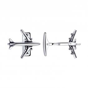 Запонки из черненого серебра Самолет SOKOLOV 95160009 95160009 фото