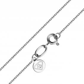 Цепь плетение Якорное из белого золота АЛЬКОР 95437-200 с бриллиантом 95437-200 фото