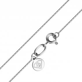 Цепь плетение Якорное из белого золота АЛЬКОР 95447-200 с бриллиантом 95447-200 фото