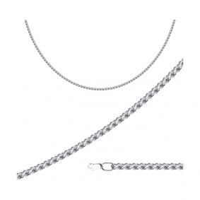 Серебряная цепь плетение Гарибальди Diamant 96-180-10050-1 96-180-10050-1 фото