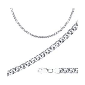 Серебряная цепь плетение Бисмарк Diamant 96-180-14120-1 96-180-14120-1 фото