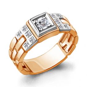 Золотое кольцо AQUAMARINE 960277к с бриллиантом 960277к фото