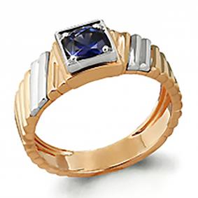 Золотое кольцо AQUAMARINE 960282кс с сапфиром 960282кс фото