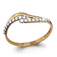 Золотое кольцо AQUAMARINE 961014к с бриллиантом 961014к фото