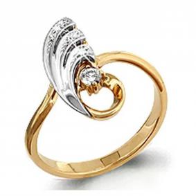 Золотое кольцо AQUAMARINE 961235к с бриллиантом 961235к фото