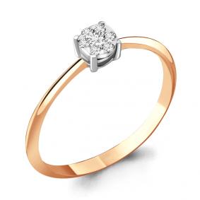 Золотое кольцо AQUAMARINE 961444к с бриллиантом 961444к фото