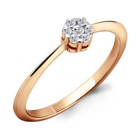 Золотое кольцо AQUAMARINE 961449кр с бриллиантом 961449кр фото