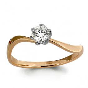 Золотое кольцо AQUAMARINE 961583к с бриллиантом 961583к фото