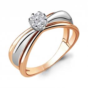 Золотое кольцо AQUAMARINE 961625к с бриллиантом 961625к фото