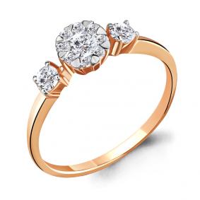 Золотое кольцо AQUAMARINE 961660к с бриллиантом 961660к фото