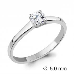 Помолвочное кольцо из белого золота AQUAMARINE с бриллиантом 961887 961887 фото