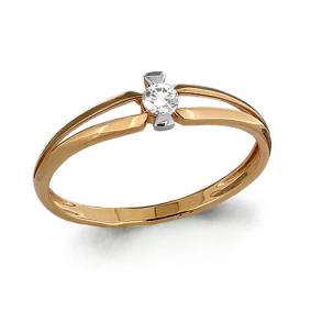 Золотое кольцо AQUAMARINE 961979к с бриллиантом 961979к фото