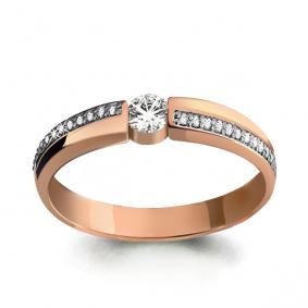 Золотое кольцо AQUAMARINE 961995к с бриллиантом 961995к фото