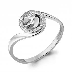 Кольцо из белого золота AQUAMARINE 962172 с бриллиантом 962172 фото