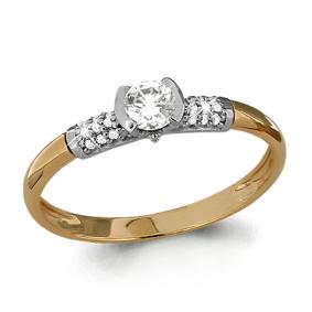 Золотое кольцо AQUAMARINE 962315к с бриллиантом 962315к фото