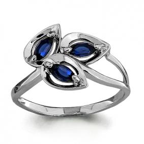 Кольцо из белого золота AQUAMARINE 962403с с сапфиром 962403с фото
