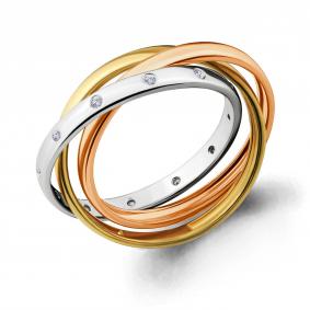 Золотое кольцо Trinity AQUAMARINE с бриллиантом 962407к 962407к фото