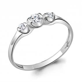 Кольцо из белого золота AQUAMARINE 962582 с бриллиантом 962582 фото