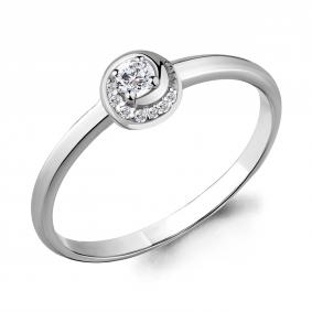 Кольцо из белого золота AQUAMARINE 962689 с бриллиантом 962689 фото