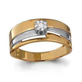 Золотое кольцо AQUAMARINE 962783к с бриллиантом 962783к фото