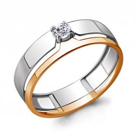 Золотое кольцо AQUAMARINE 962845к с бриллиантом 962845к фото